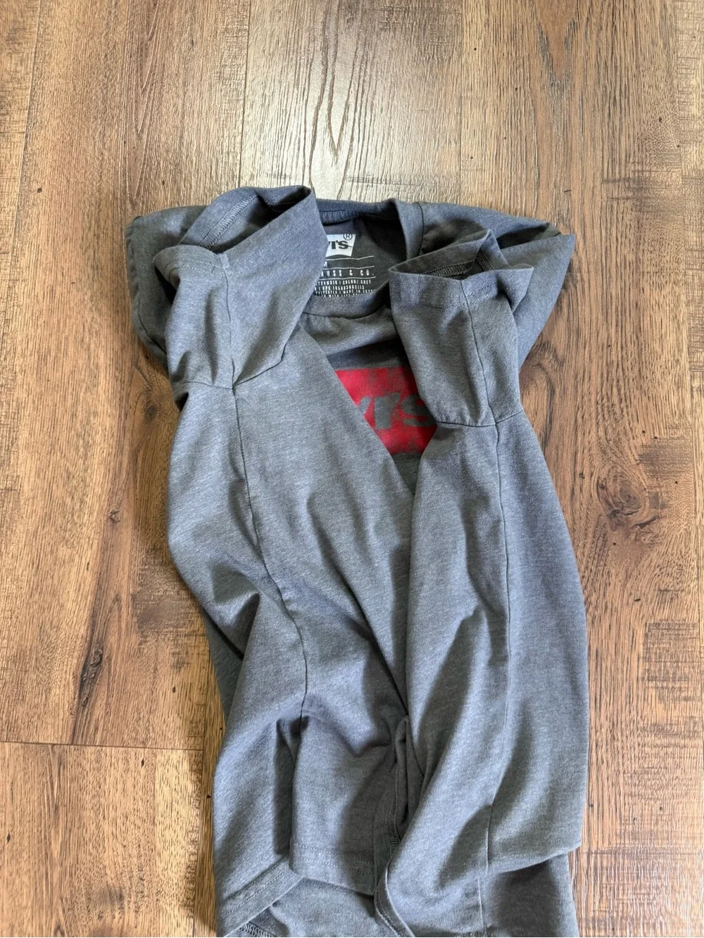 LEVI’S Housemark Men's Gray/Red Logo Graphic Crew Neck Short Sleeve T-Shirt M